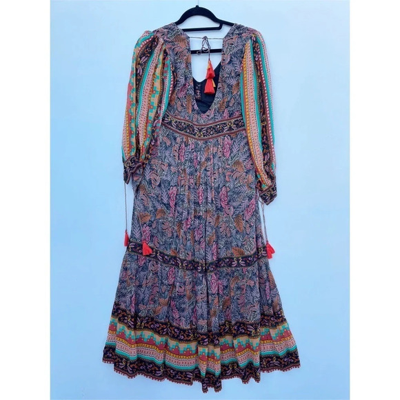 NWT Verb by Pallavi Singhee floral printed midi dress Sz Small - Picture 5 of 13